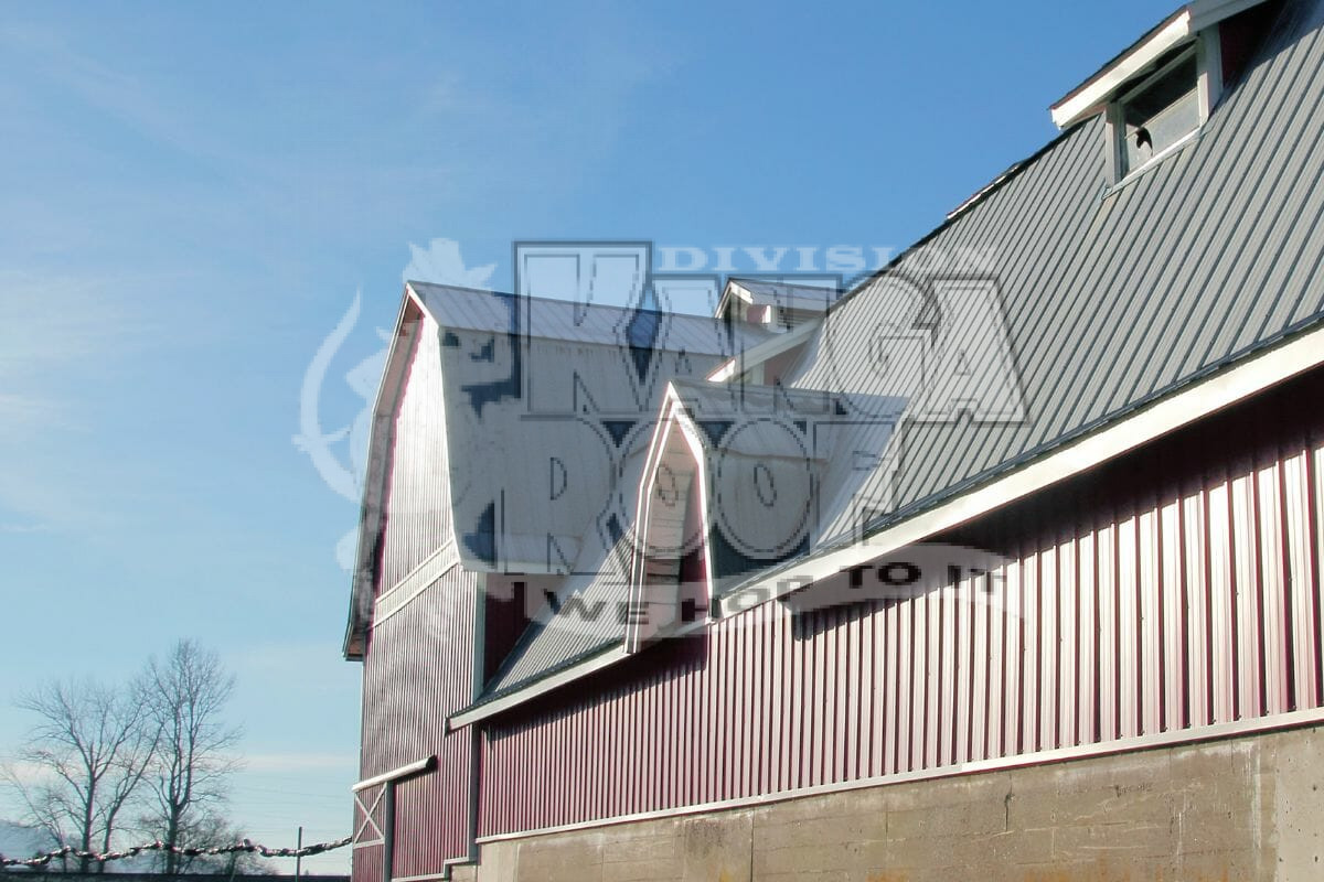 Barn style metal roof
