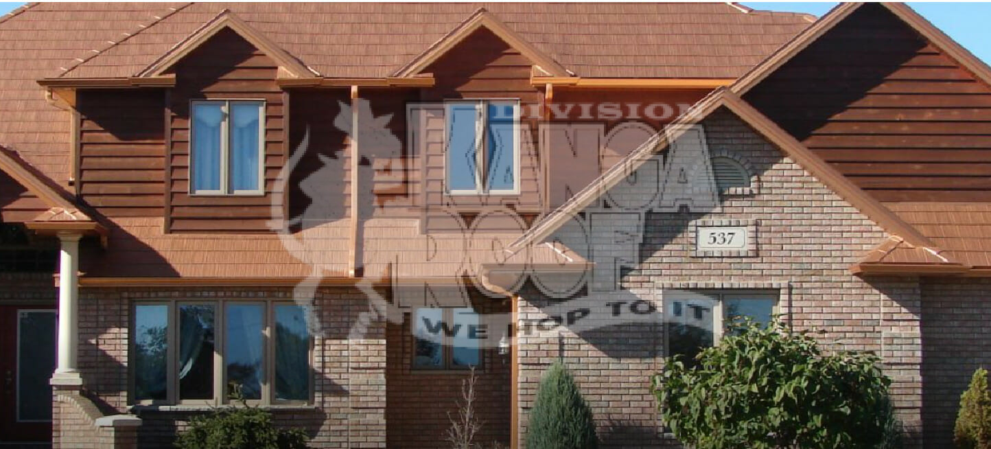 Metal wood shake shingles