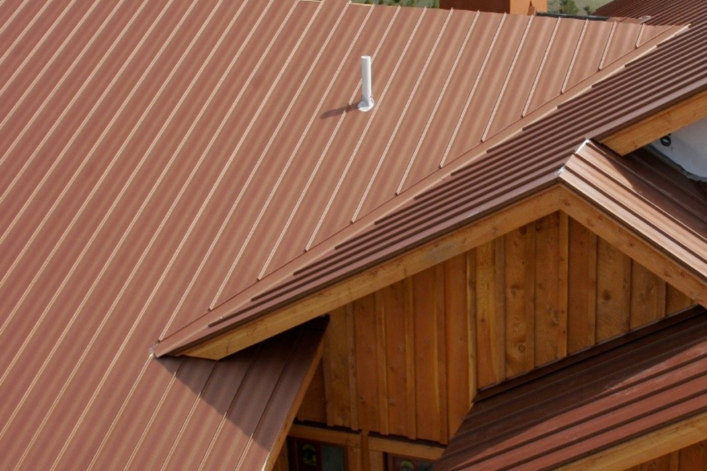 Copper metal roof