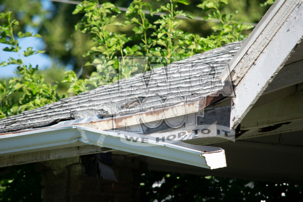 Damaged gutters